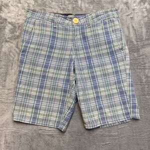 Vintage Levi’s Bermuda Shorts Women's Size 4 Plaid Blue